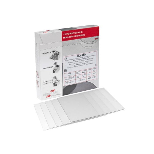 DURAN square thermoforming sheets 125 × 125 mm, 10 pieces