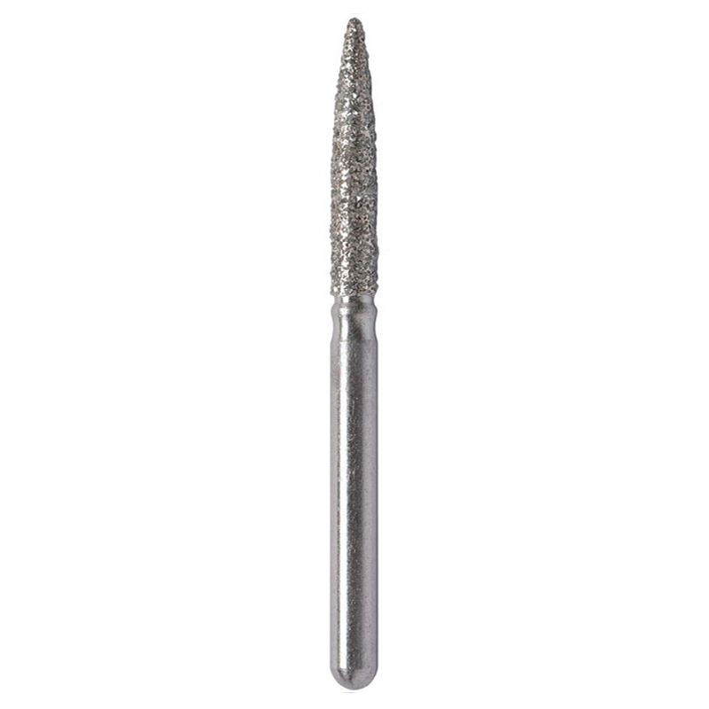 Strauss E52M medium flame diamond burs 010, 6 pieces