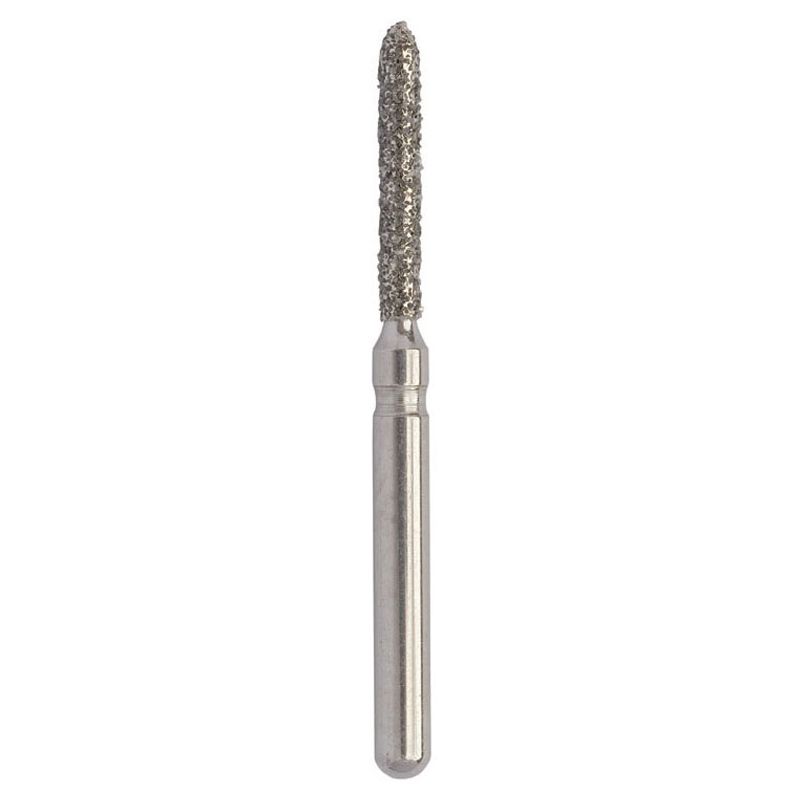 Strauss E74M medium torpedo-cylinder diamond burs 014, 6 pieces