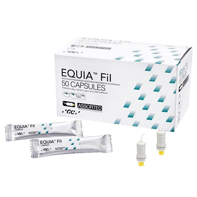 GC EQUIA Fil glass-hybrid restorative system, 50 × 0.14 ml capsules