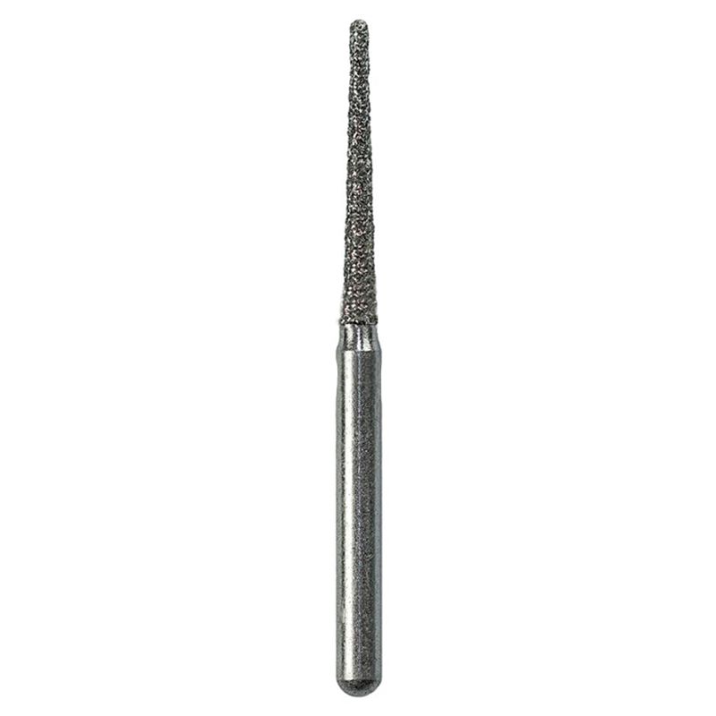 Strauss F06RM medium round-end tapered diamond burs 012, 6 pieces