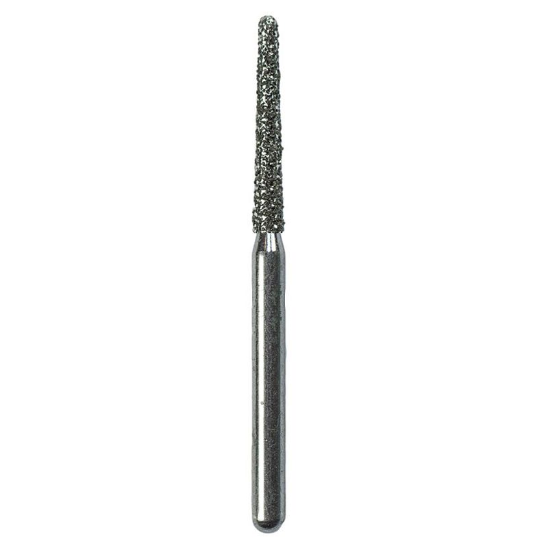 Strauss F08RM medium round-end tapered diamond burs 014, 6 pieces