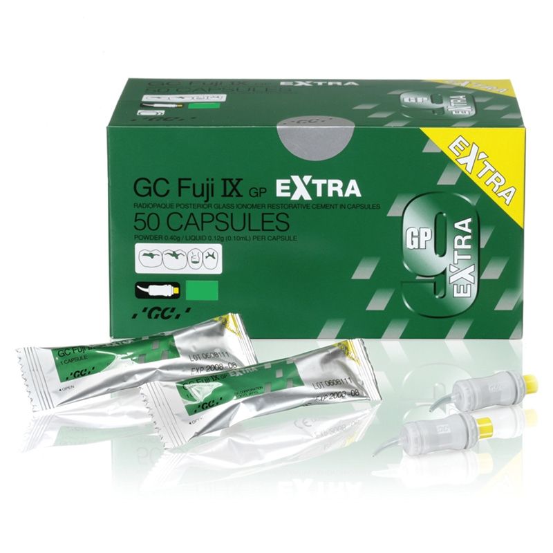 GC Fuji IX GP EXTRA glass-ionomer restorative cement, 50 × 0.14 ml