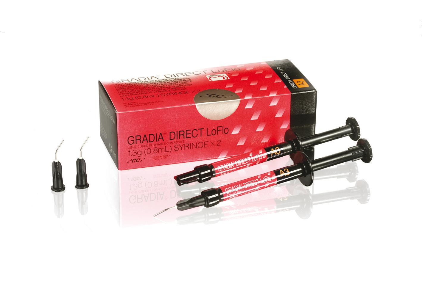 GC Gradia Direct LoFlo syringes and package