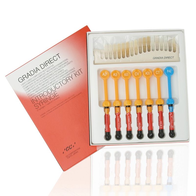 GC Gradia Direct kit, 7 syringes and shade guide