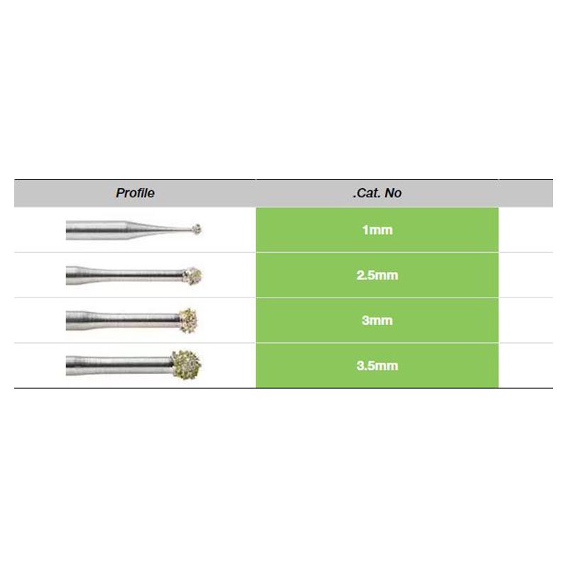 Strauss Degranulation Set Laser Mark, 4 burs