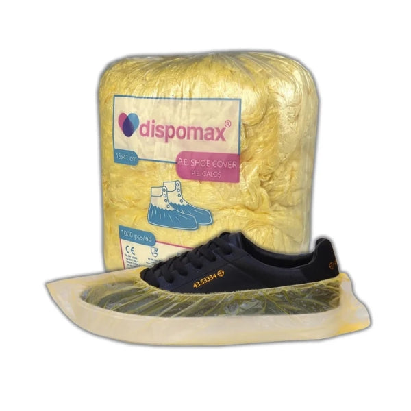 Dispomax yellow disposable overshoes, pack of 1000