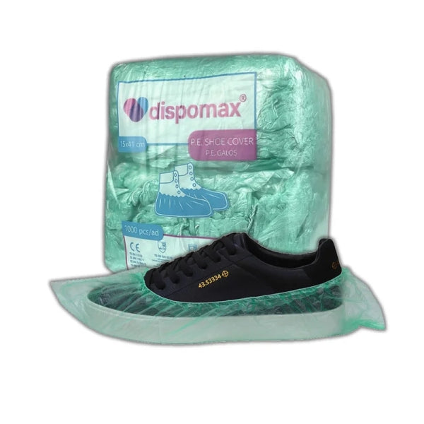 Dispomax waterproof green overshoes, 1000 pieces