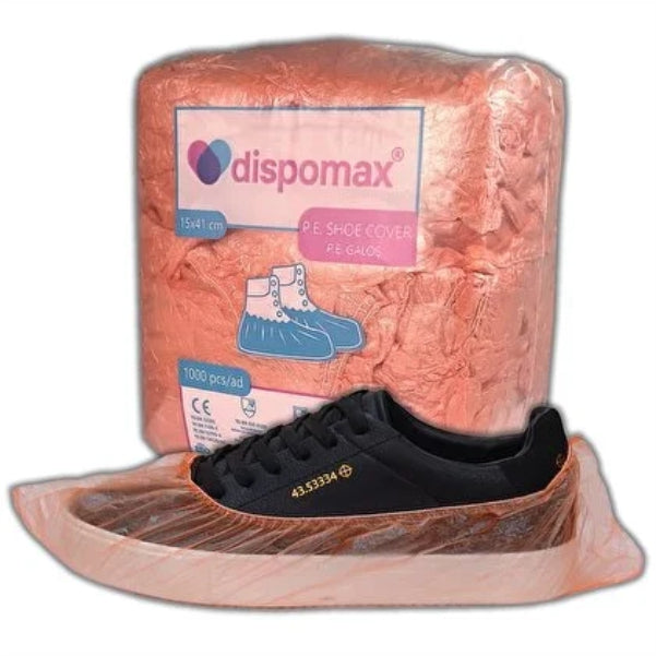 Dispomax orange disposable overshoes, pack of 1000