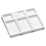 Larident deluxe disposable white plastic trays, 400 pieces