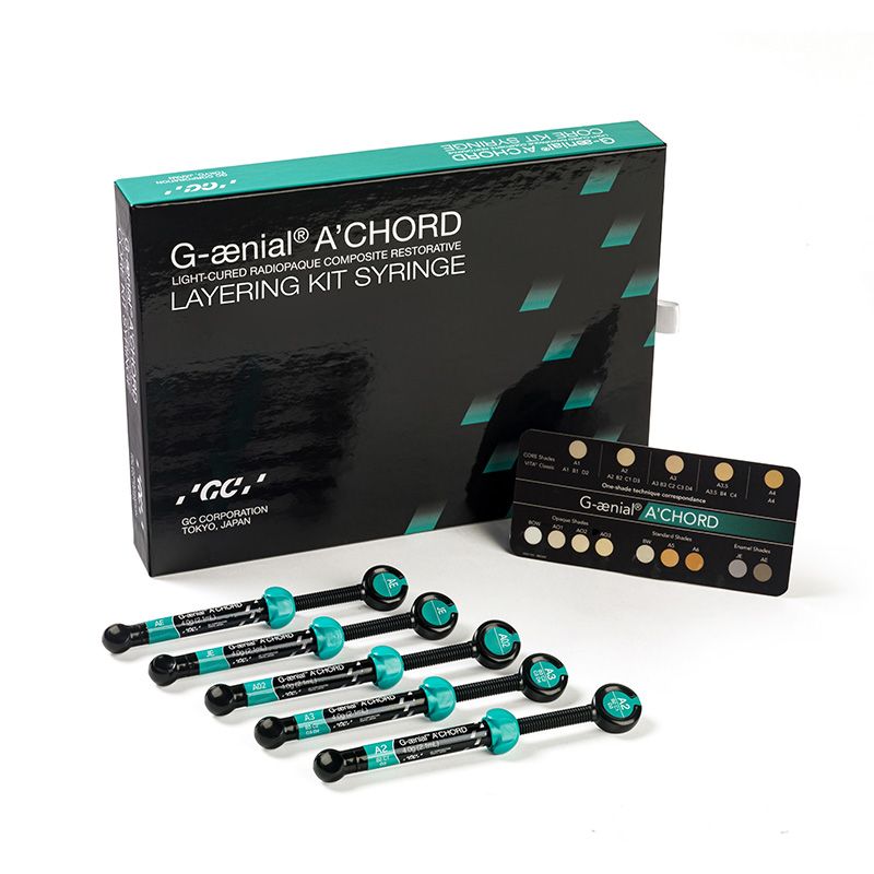 GC G-aenial A'CHORD Layering Kit light-cured composite, 5 syringes
