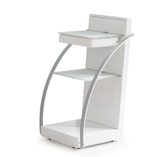 Loran LUNA mobile dental cart with 2 shelves and 2 sockets