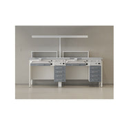 MAESTRO dental laboratory bench, 2 workstations, L2265 × D640 × H900 mm