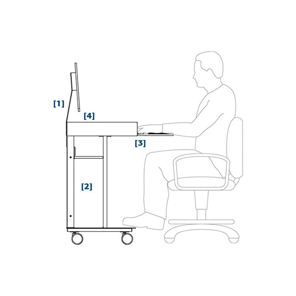 Loran MATE1 mobile computer cart