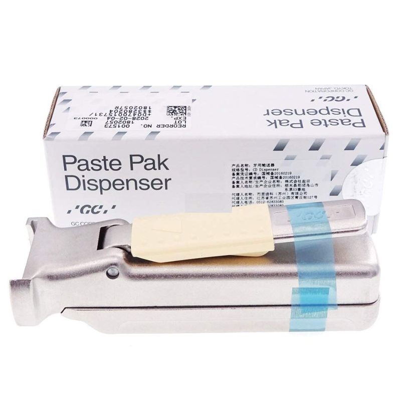 GC Fuji Paste Pak metal dispenser