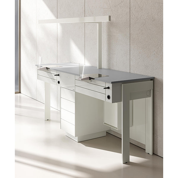 Loran PROF dental laboratory workstation module for two places 1567 × 2081 × 900 mm