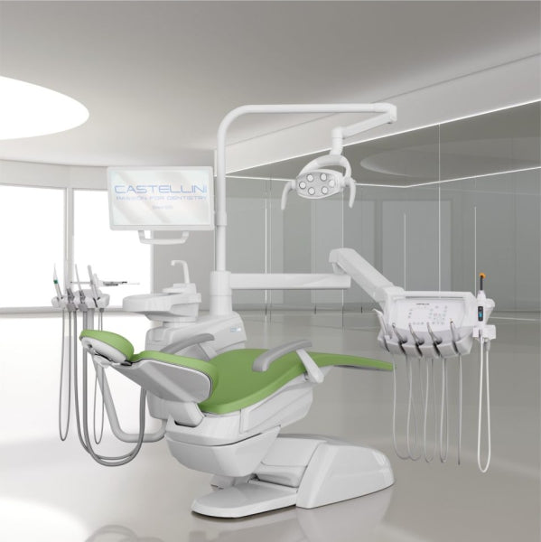 Castellini PUMA Eli R dental unit with upper instrument delivery
