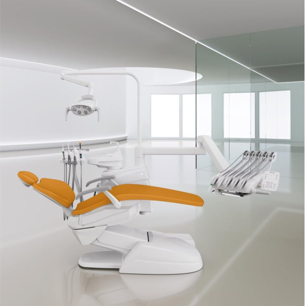 Castellini PUMA Eli R dental unit with upper instrument delivery