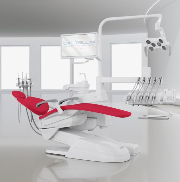 Castellini PUMA Eli R dental unit with upper instrument delivery