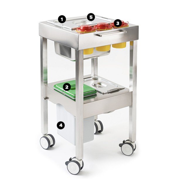 Saratoga S10 dental disinfection trolley