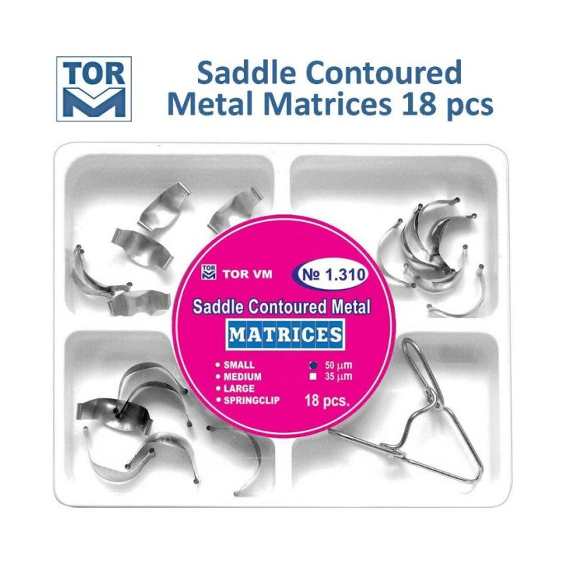 TOR VM saddle matrix system with clip, 18 pieces