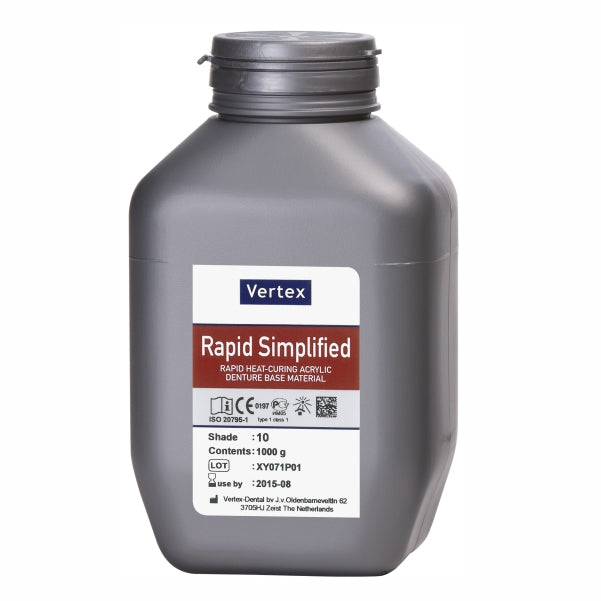 Vertex Rapid Simplified No. 2 heat-curing denture acrylic powder 1000 g
