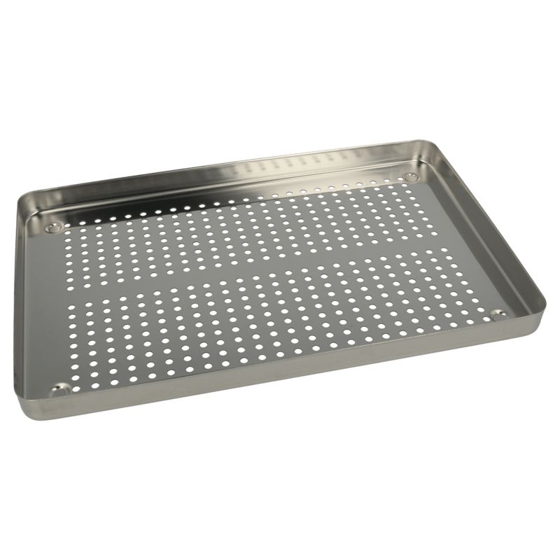 Euronda perforated stainless-steel standard tray, 18 × 28 cm