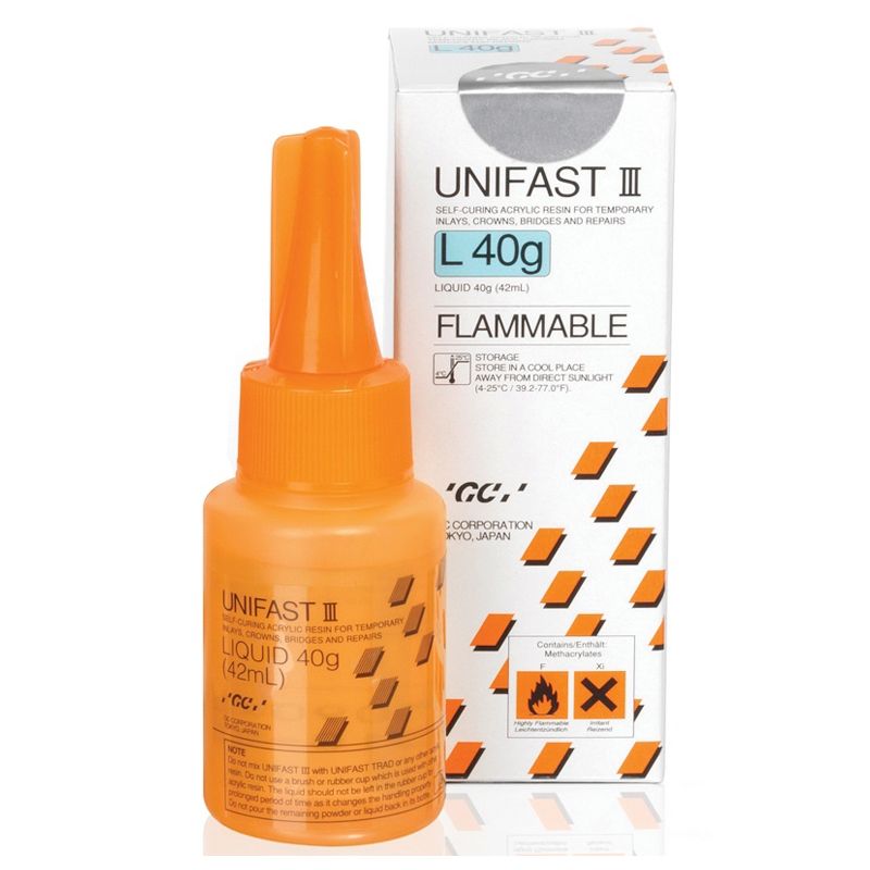 GC UNIFAST III Liquid self-curing acrylic resin liquid, 42 ml