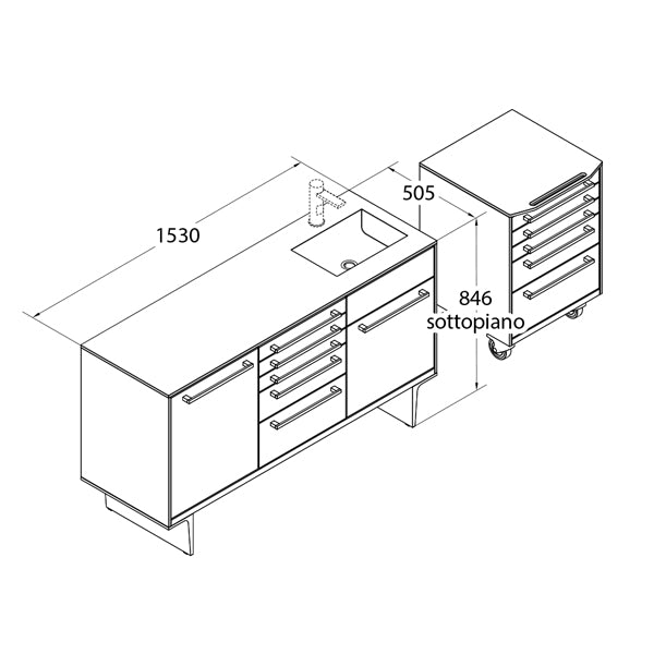 Loran VELA comp.B modular dental furniture