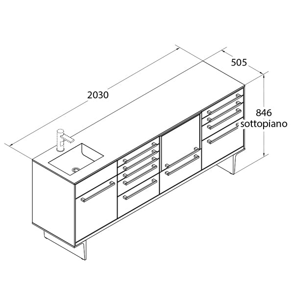 Loran VELA comp.D modular dental furniture