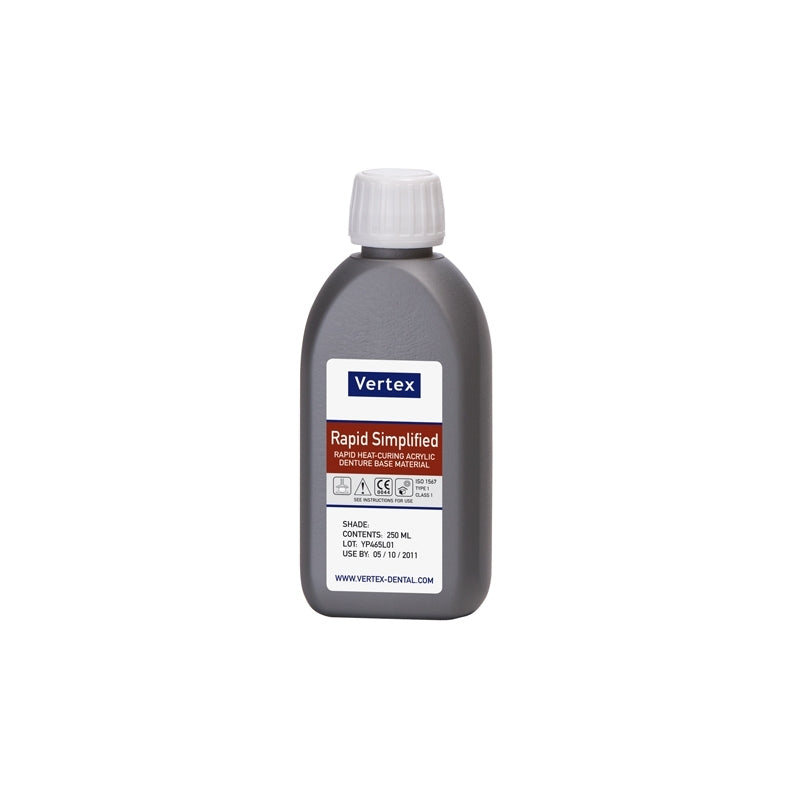 Vertex Rapid Simplified heat-curing acrylic liquid 250 ml