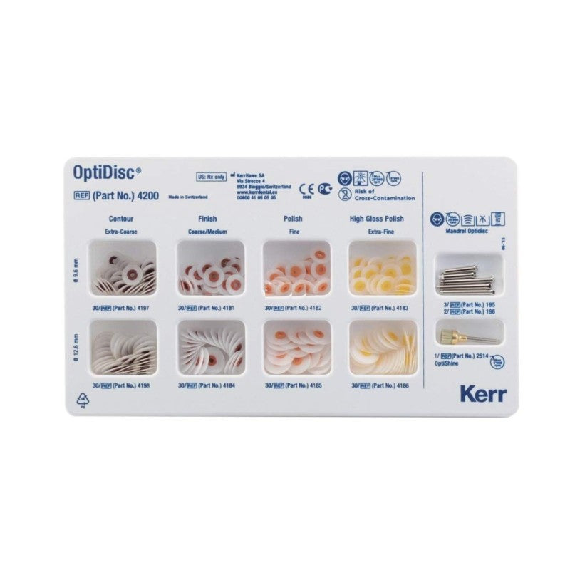 Kerr OptiDisc assorted finishing and polishing kit, 240 discs