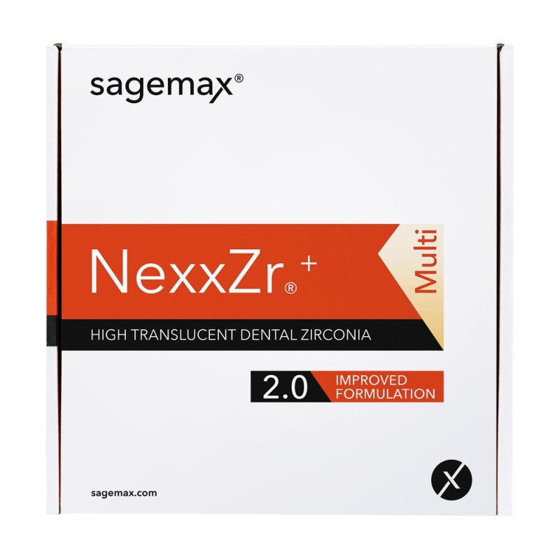 Sagemax NexxZr Plus Multi 2.0 zirconia disc, 98 × 14 mm