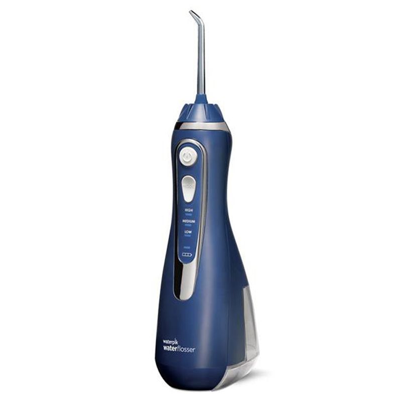 Waterpik WP-563E2 Cordless Advanced portable oral irrigator, blue