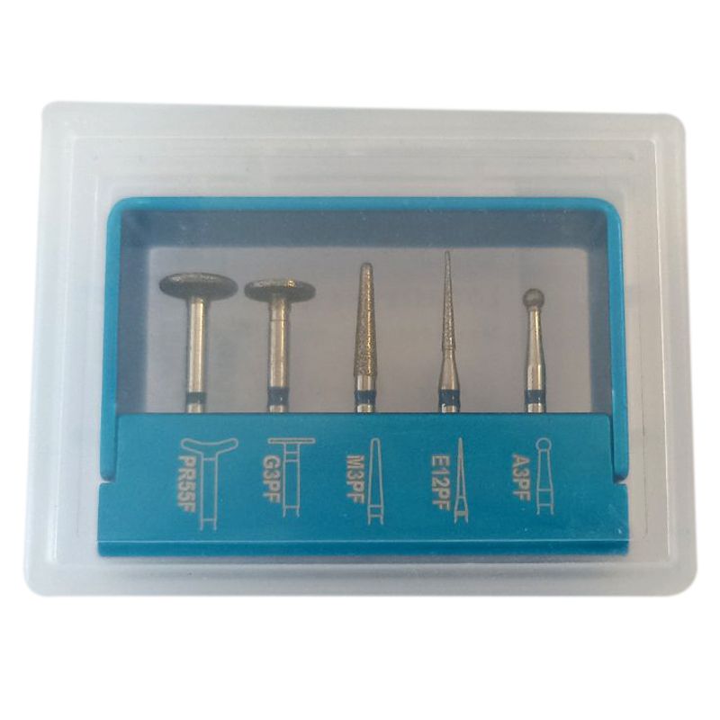 Strauss ZIRKIT1 zirconia crown-removal bur kit, 5 pcs